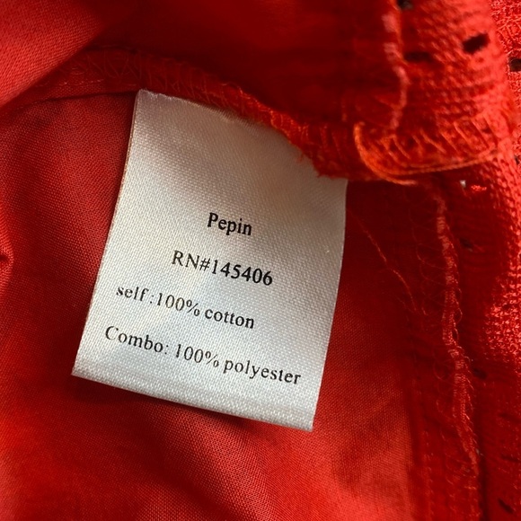 Anthropologie Pepin Poppy Ref Eyelet Flutter Sleeve Cotton Top Blouse Medium - Picture 8 of 9